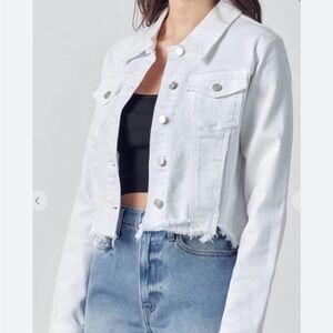 NWT Etienne Marcel Ivory Crop Jacket Size Medium